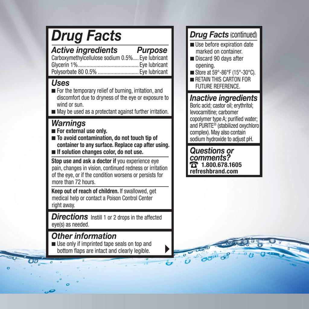 Refresh Optive Advanced Lubricant Eye Drops for Dry Eyes

