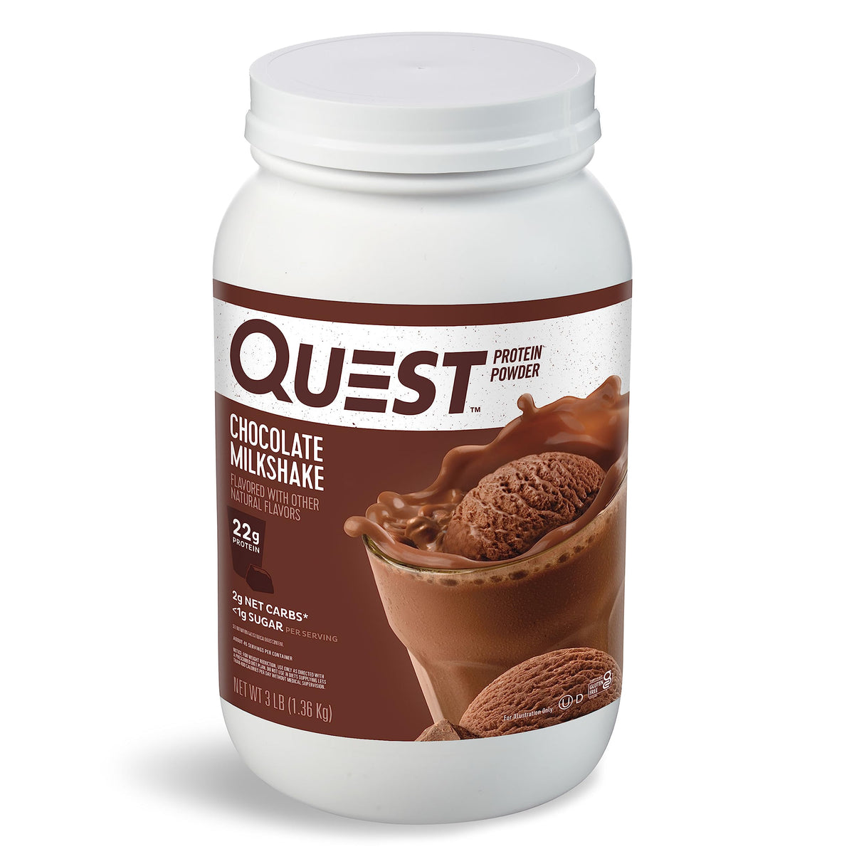 Quest Nutrition Protein Powder - 24g Protein, 3g Net Carbs, Gluten Free