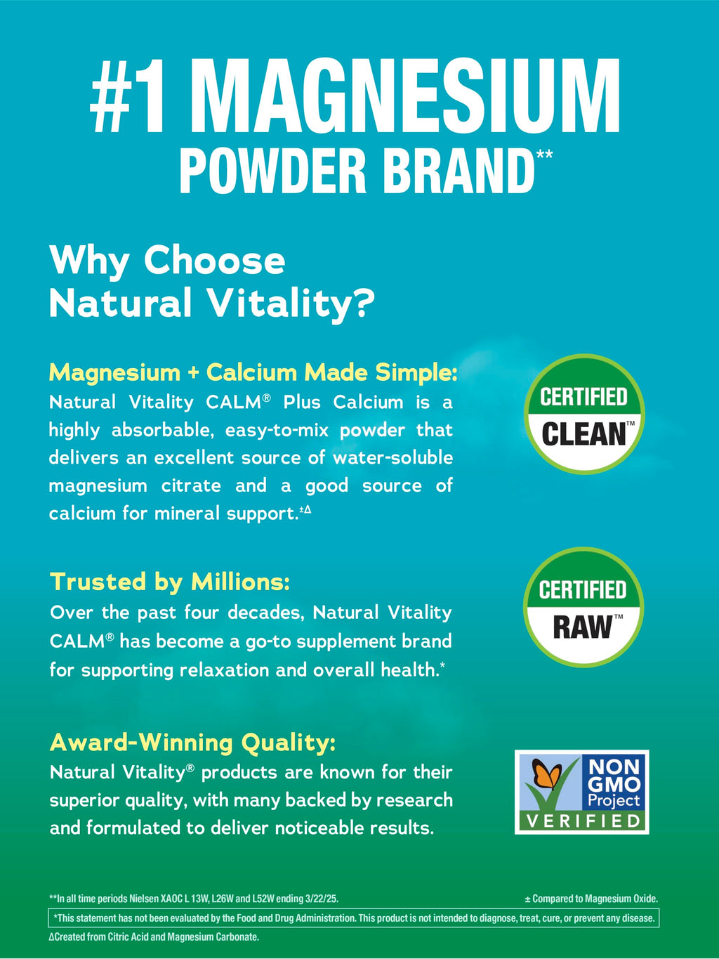 Natural Vitality CALM Magnesium Drink Mix with Calcium

