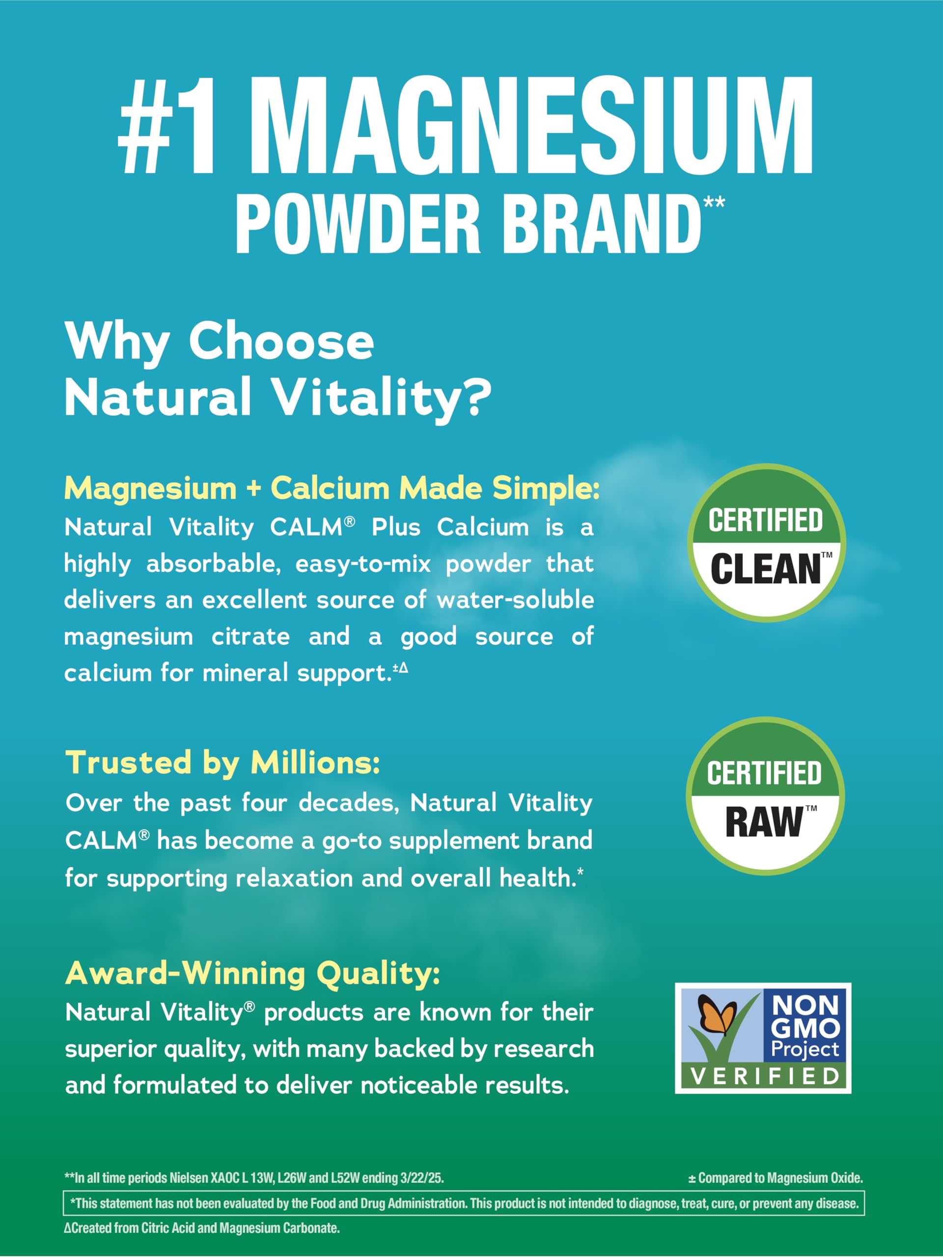 Natural Vitality CALM Magnesium Drink Mix with Calcium

