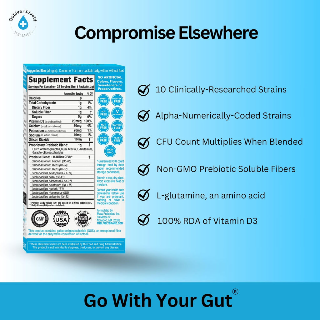 GoLive Synbiotic Probiotic & Prebiotic Powder


