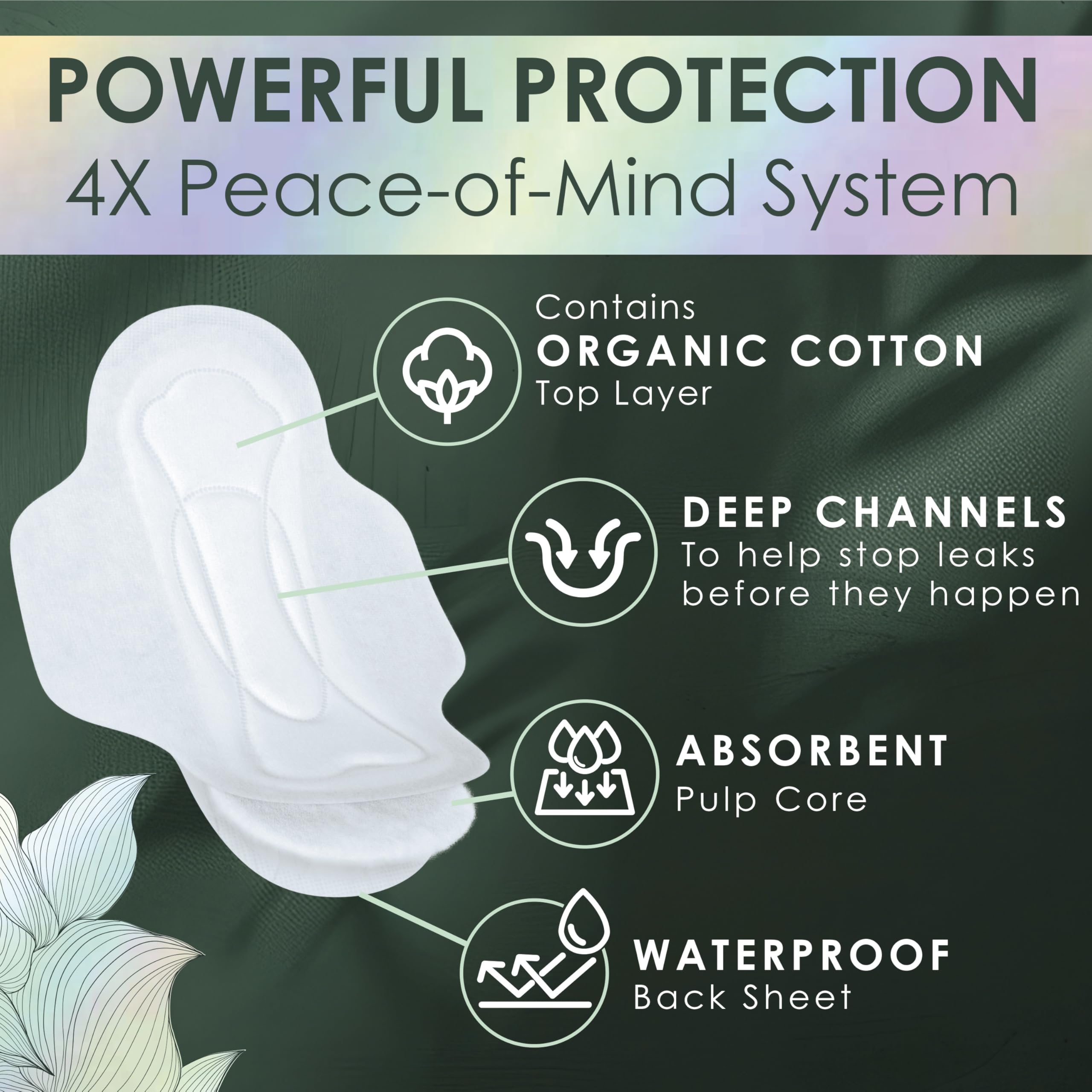 L. Ultra Thin Pads for Women Organic Cotton Top Layer


