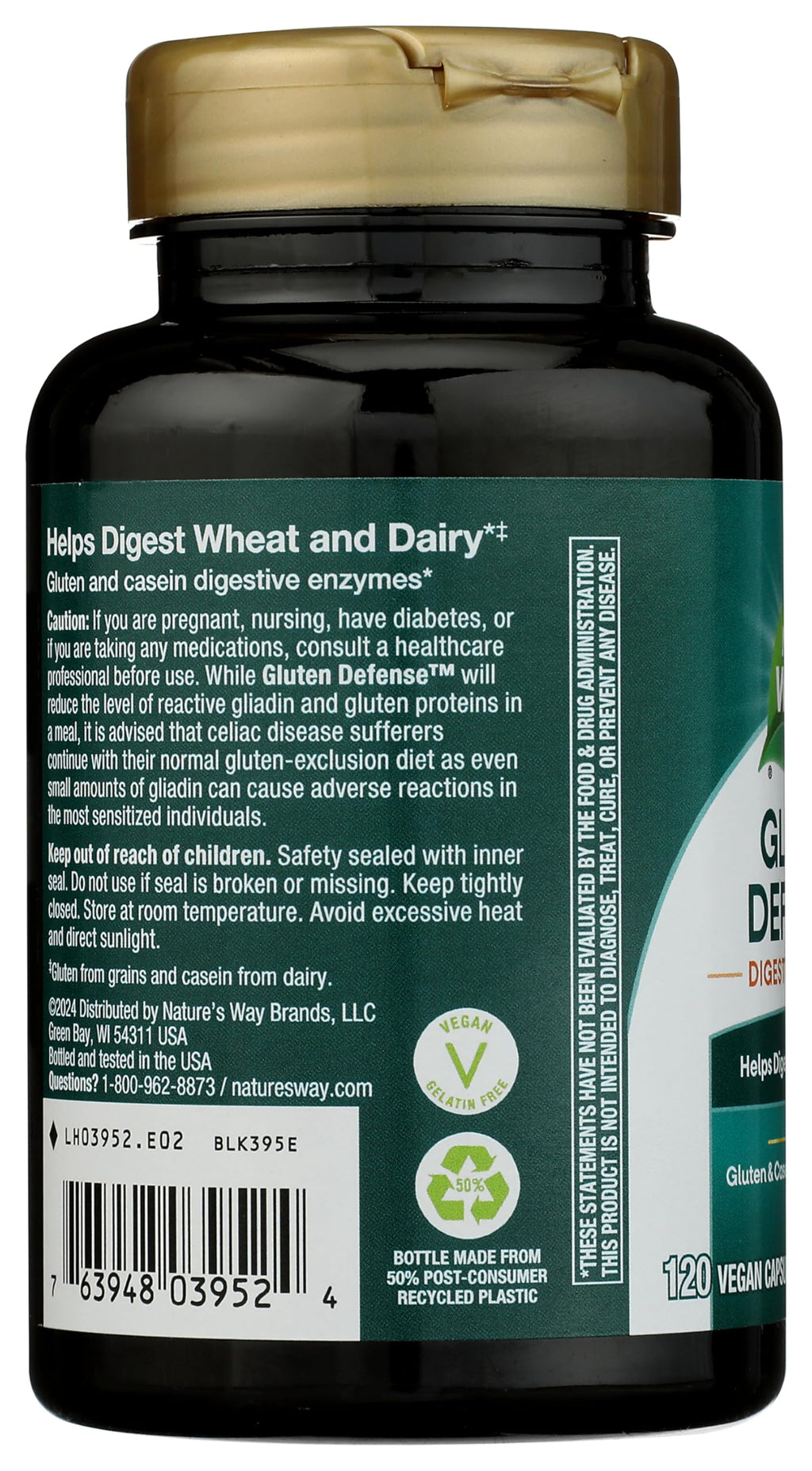 Gluten Defense Digestive Enzymes by Nature's Way

