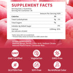 Calcium Citrate Gummies 1200 mg – Vegan Peach Flavor

