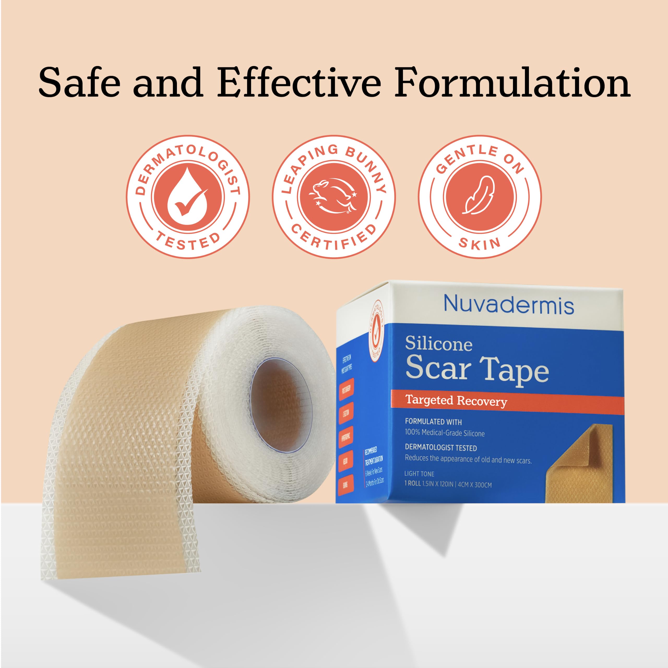 NUVADERMIS Silicone Scar Sheets for Surgical Scars

