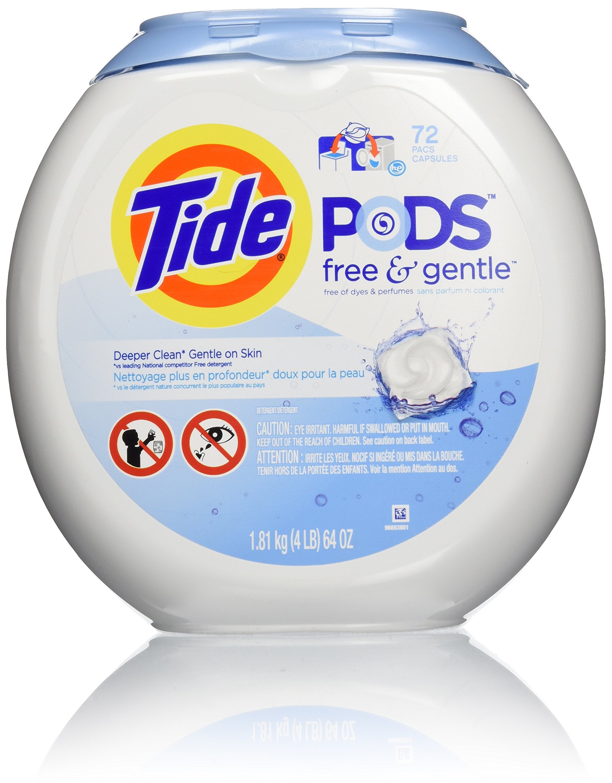 Tide PODS Free & Gentle Laundry Detergent Pods, Hypoallergenic