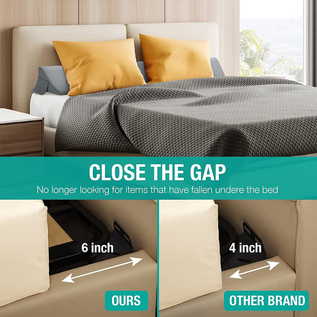 Vekkia Bed Wedge Pillow Gap Filler Headboard Stop Pillow Slips

