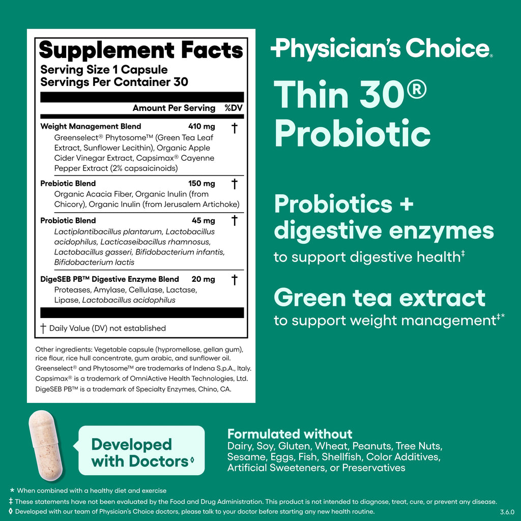 Physician's Choice Probiotics for Weight Management & Digestive Health

