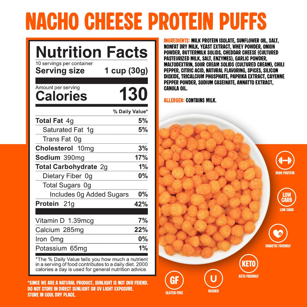 Twin Peaks Protein Puffs – High Protein Keto Snack

