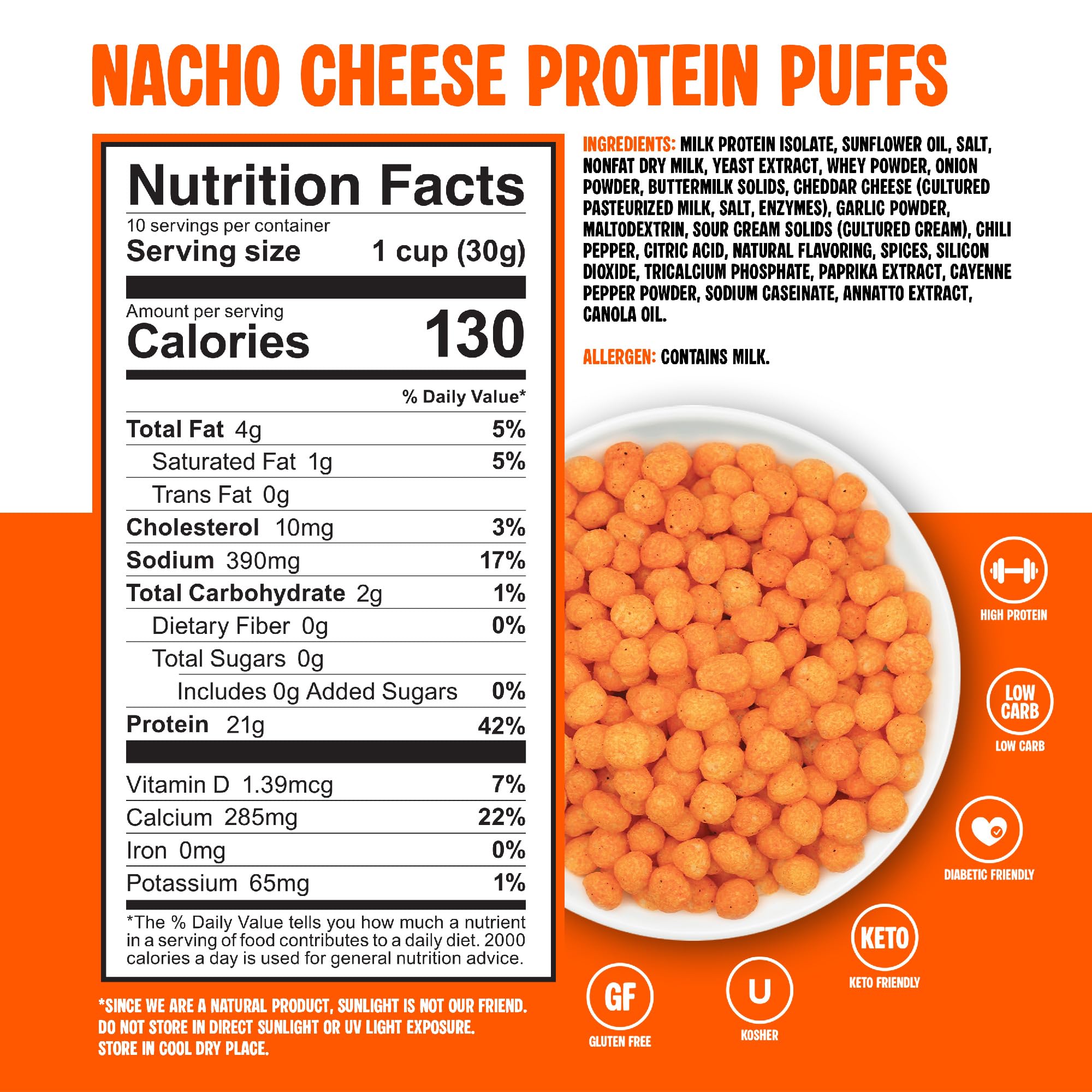 Twin Peaks Protein Puffs – High Protein Keto Snack

