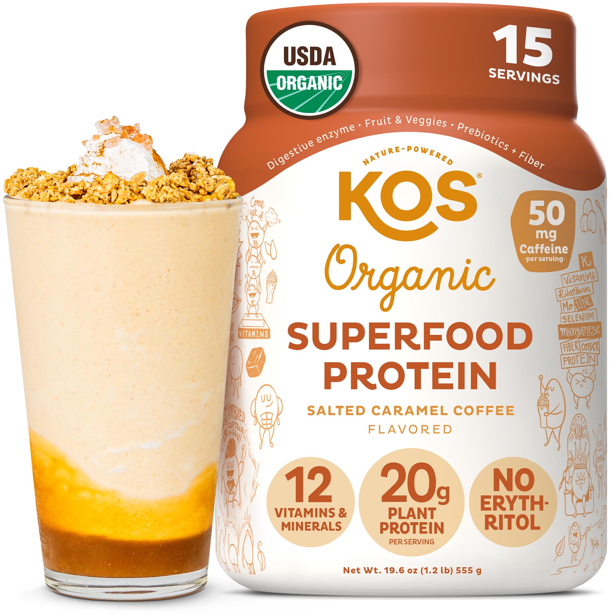 KOS Plant-Based Vegan Protein Powder - Pea Protein Blend