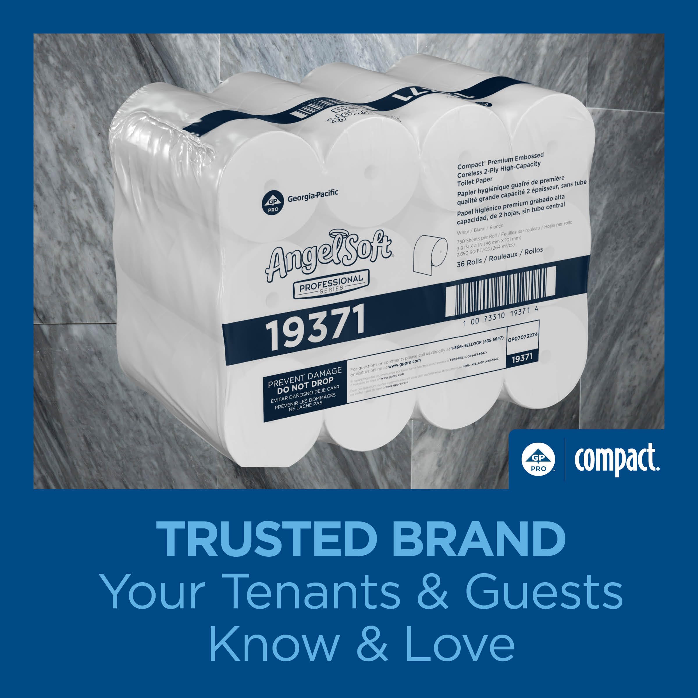 Angel Soft Pro Series Compact Coreless Toilet Paper | GP PRO

