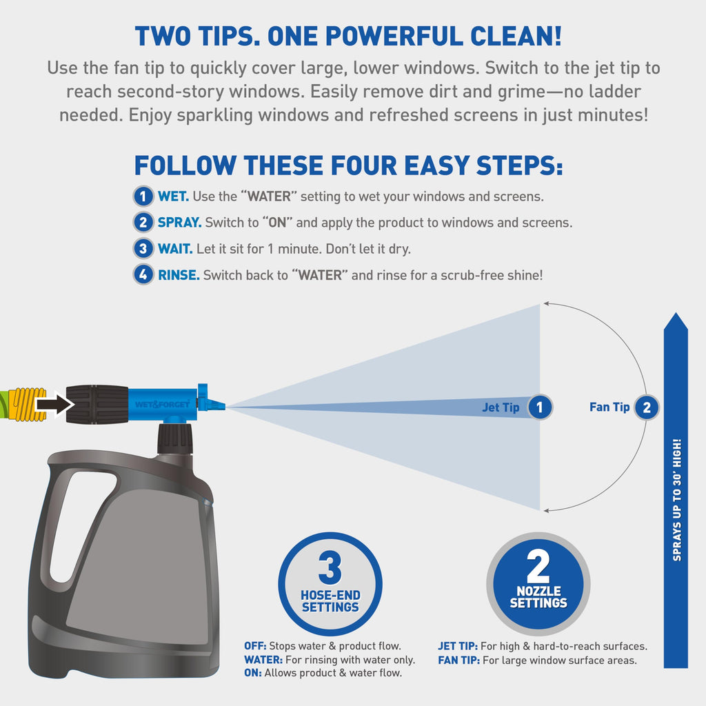 Wet & Forget Outdoor Window & Screen Cleaner Hose Attachment

