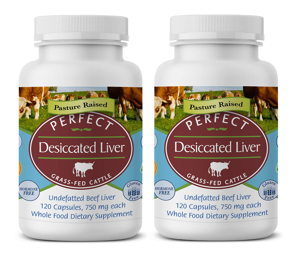 Perfect Supplements Desiccated Beef Liver Capsules Grass-Fed