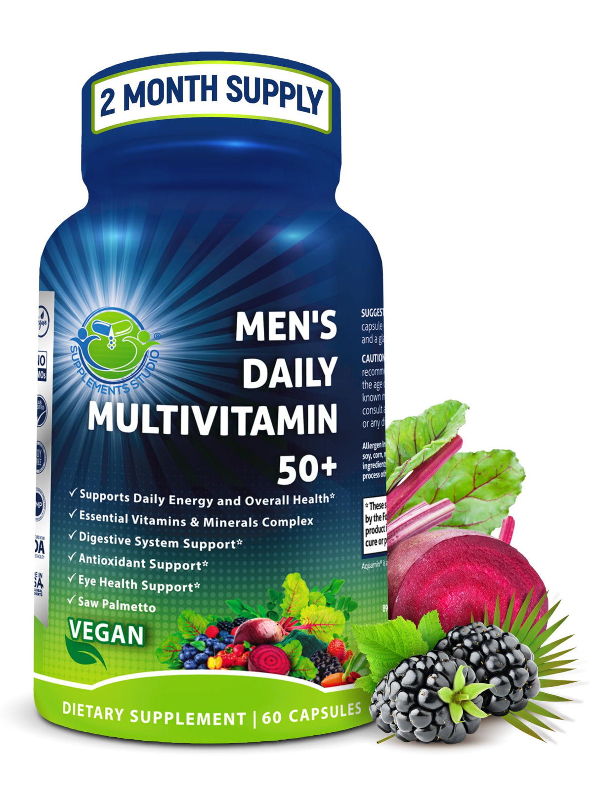 Vegan Methylated Multivitamin - Whole-Food Daily Vitamin for Vitality