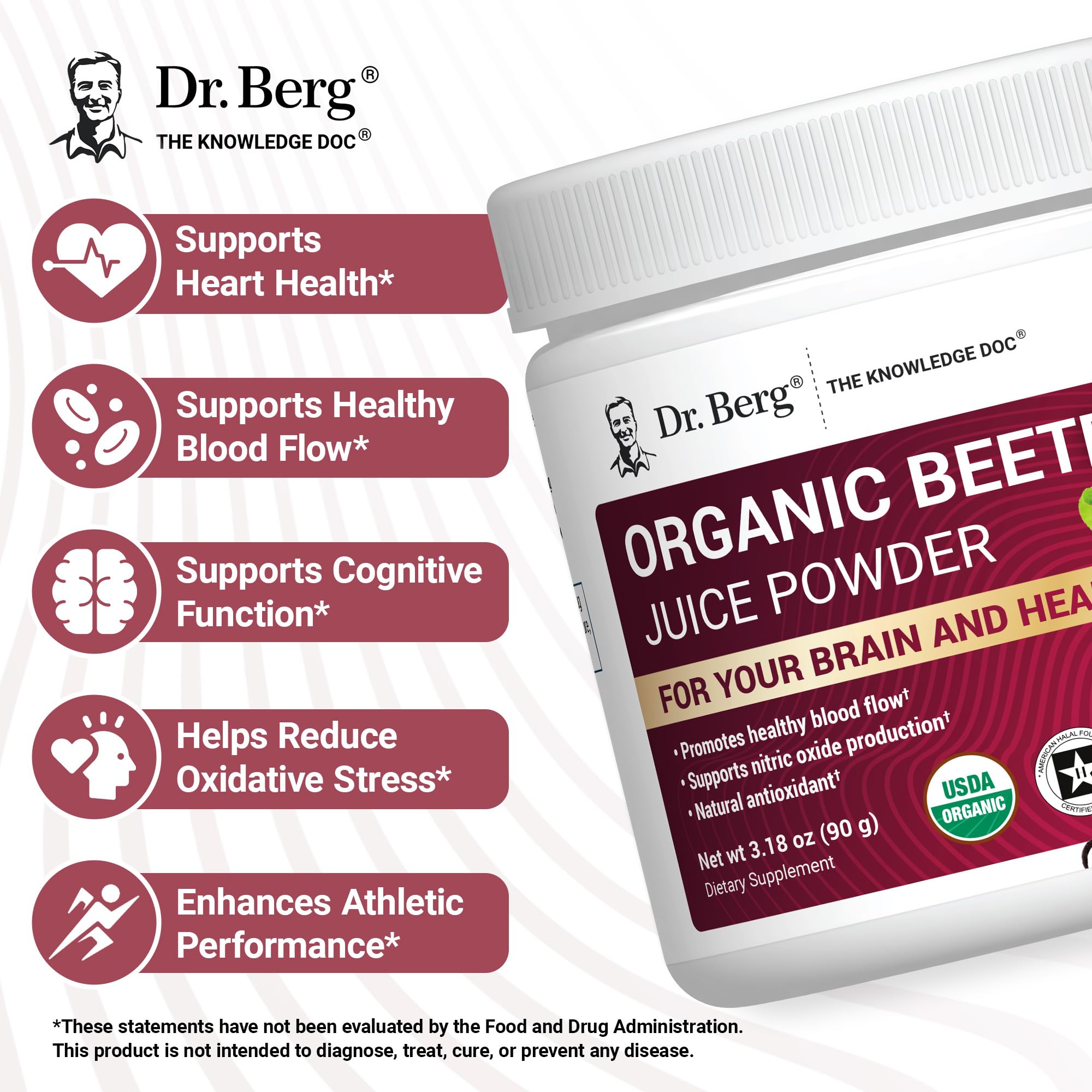 Dr. Berg Organic Beetroot Powder for Nitric Oxide

