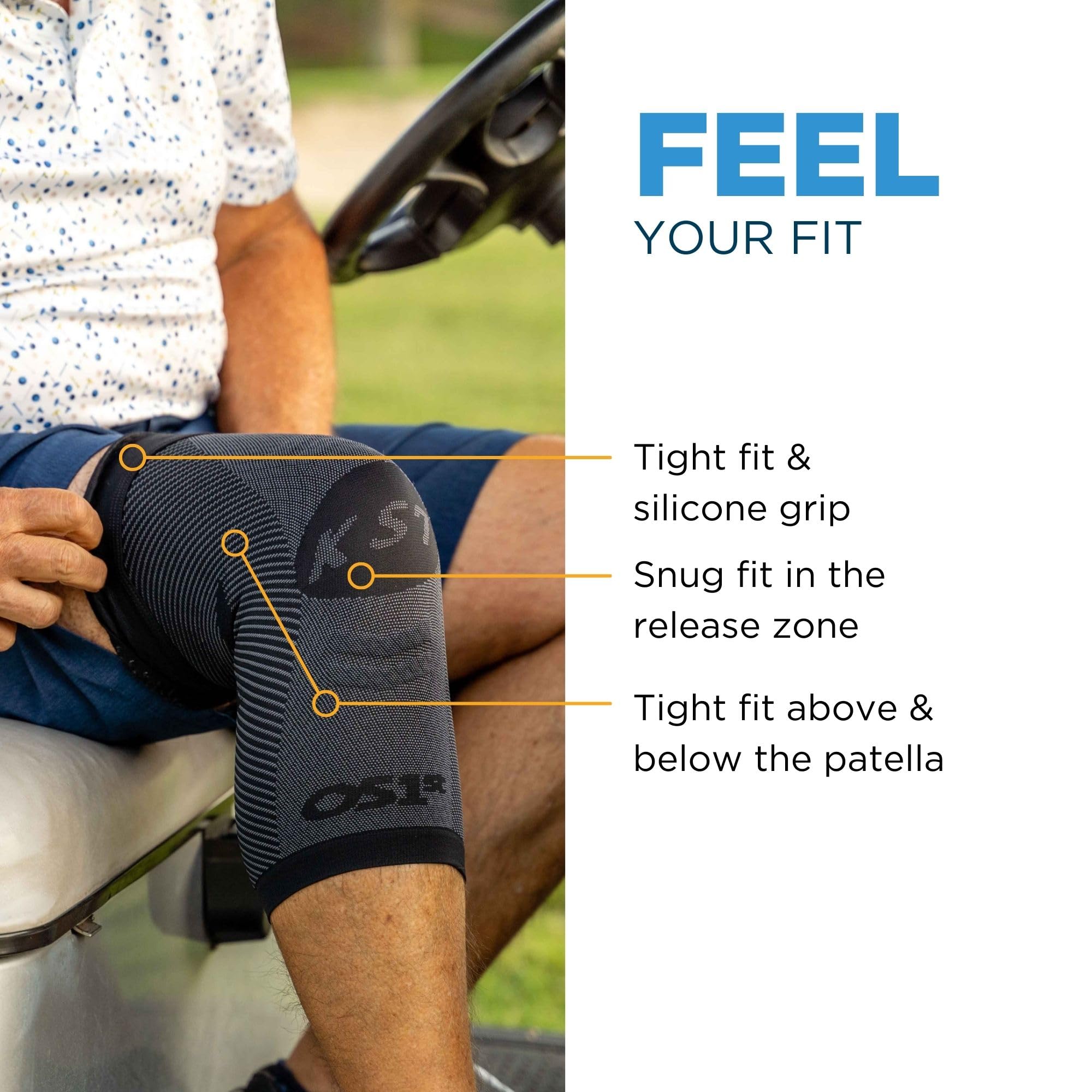 OrthoSleeve KS7 Knee Compression Sleeve for Pain Relief

