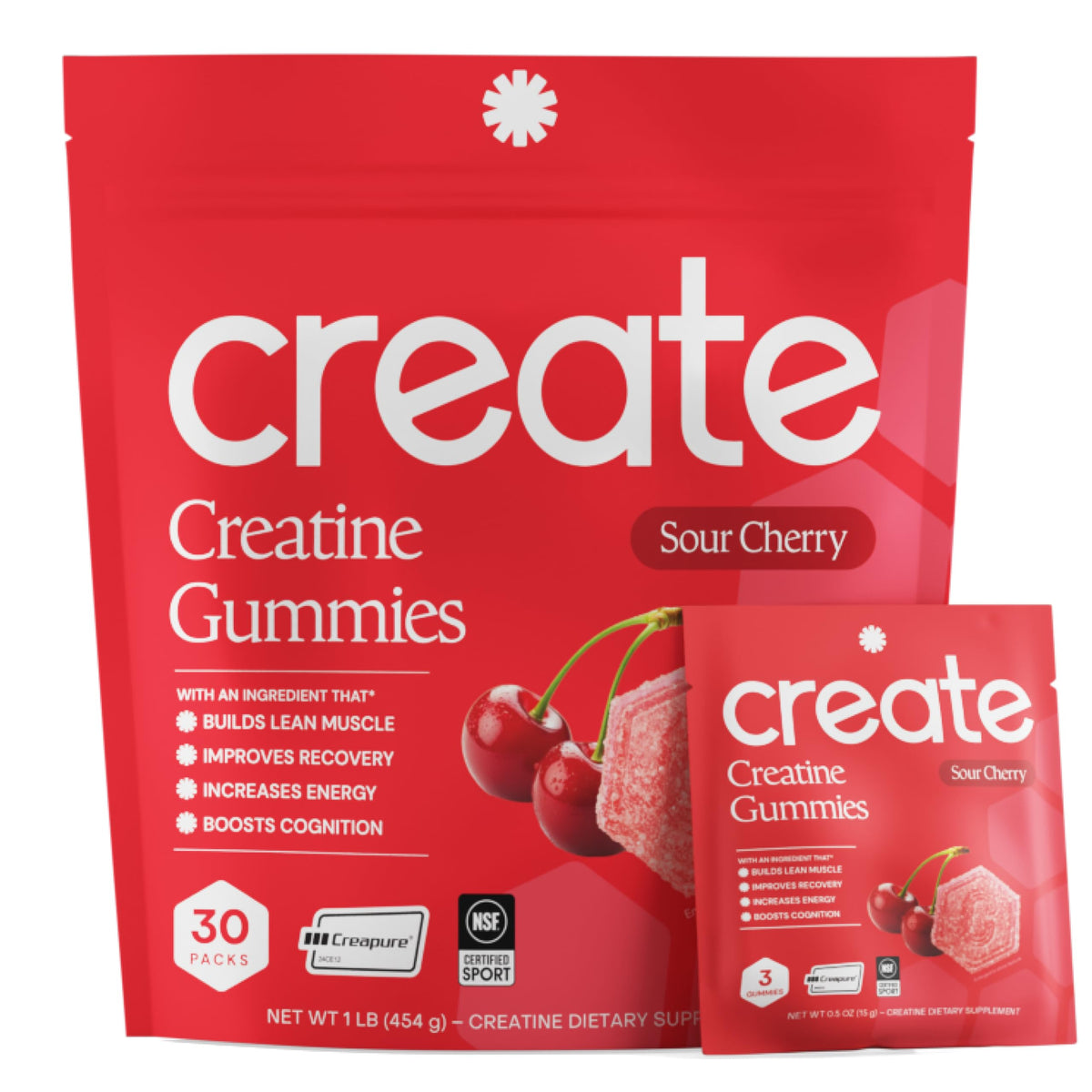 Creatine Gummies for Men & Women NSF Creapure Monohydrate Anti-Melting Vegan