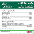 Bug Soother MAX Natural Tick & Mosquito Repellent Spray


