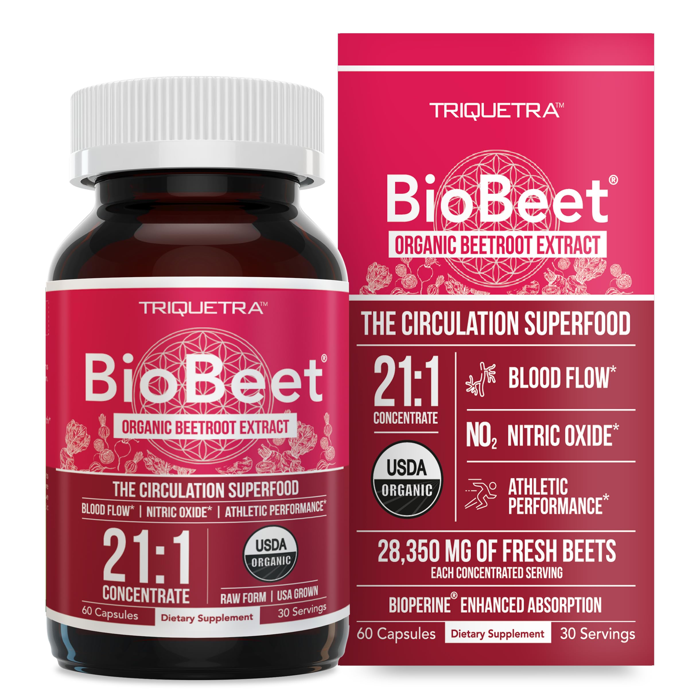 BioBeet Max Strength Beet Root Capsules | BioPerine

