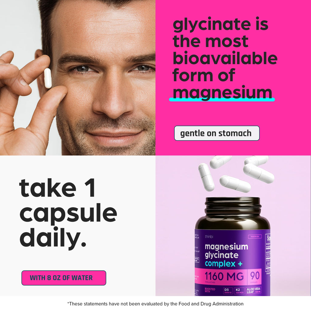 Magnesium Glycinate Chelated with Aloe & D3 | Absorption


