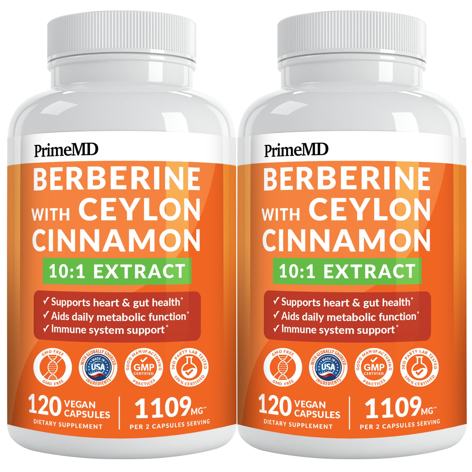 21-in-1 Berberine Supplement with Cinnamon & Green Tea for Energy Support