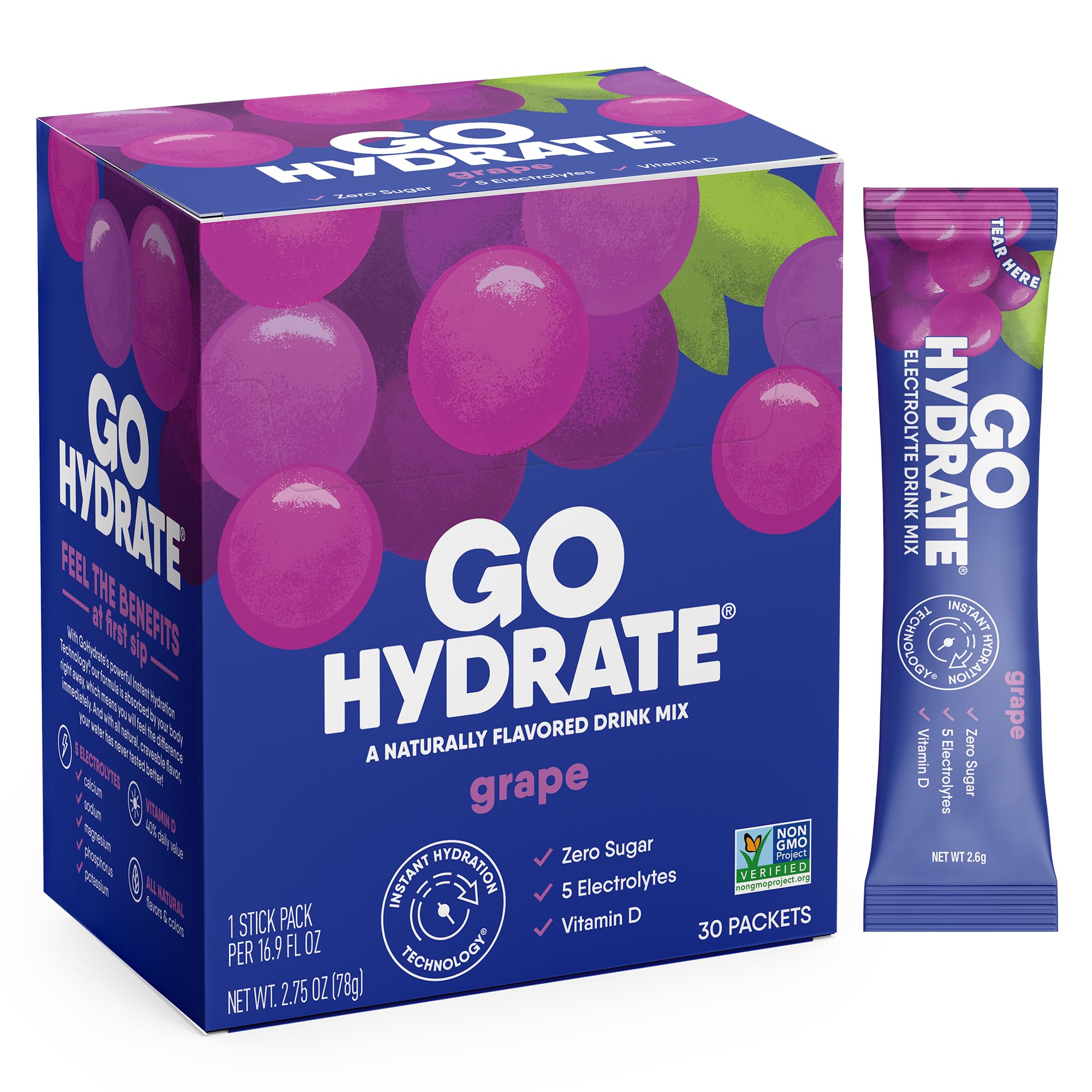 GoHydrate Electrolyte Powder - Low Sodium Sugar Free Hydration