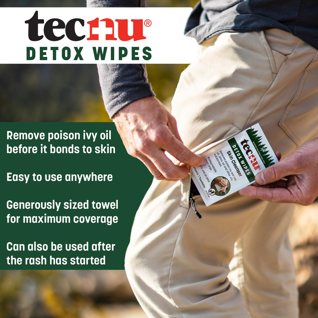 Tecnu Detox Wipes Urushiol Oil Remover Poison Ivy Oak Sumac

