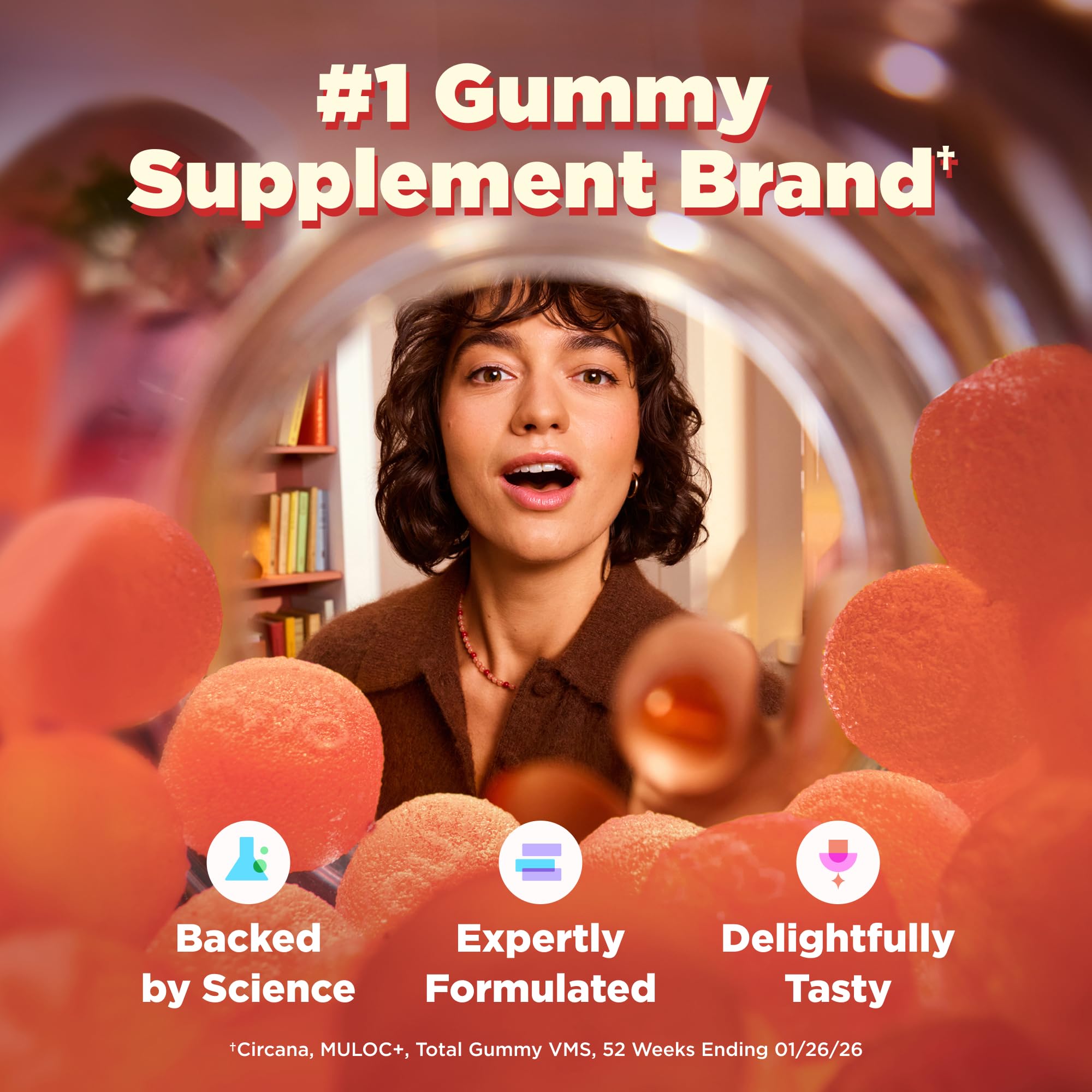 OLLY Probiotic + Prebiotic Gummy for Digestive Health

