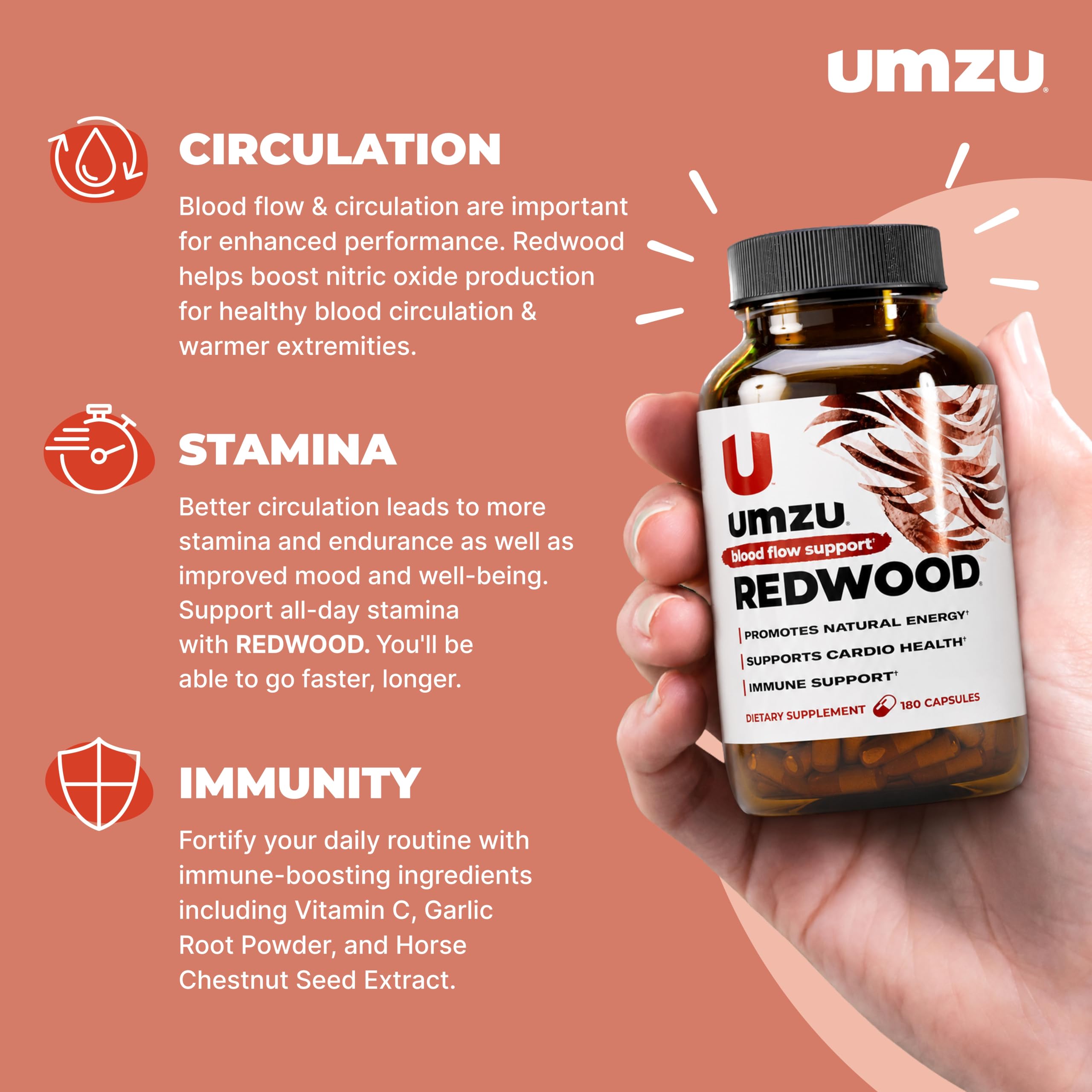 UMZU Redwood Nitric Oxide Booster – Healthy Circulation

