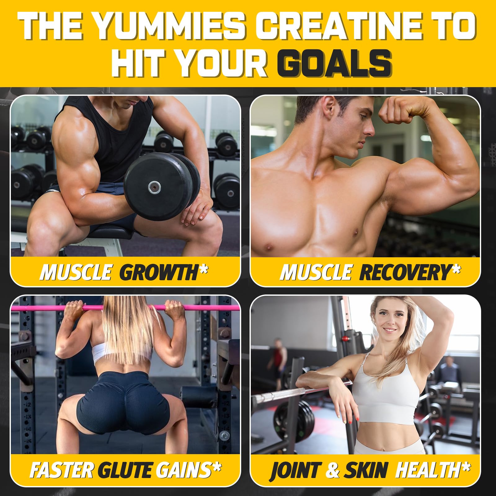 Creatine Monohydrate Gummies for Muscle Support | Vegan

