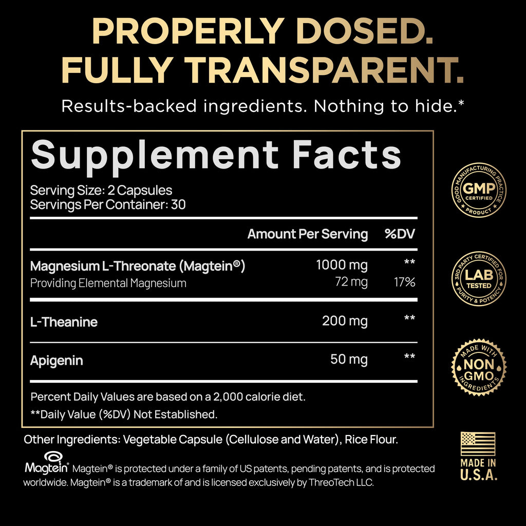 ELMNT Triple Sleep Magnesium L-Threonate | Sleep Support

