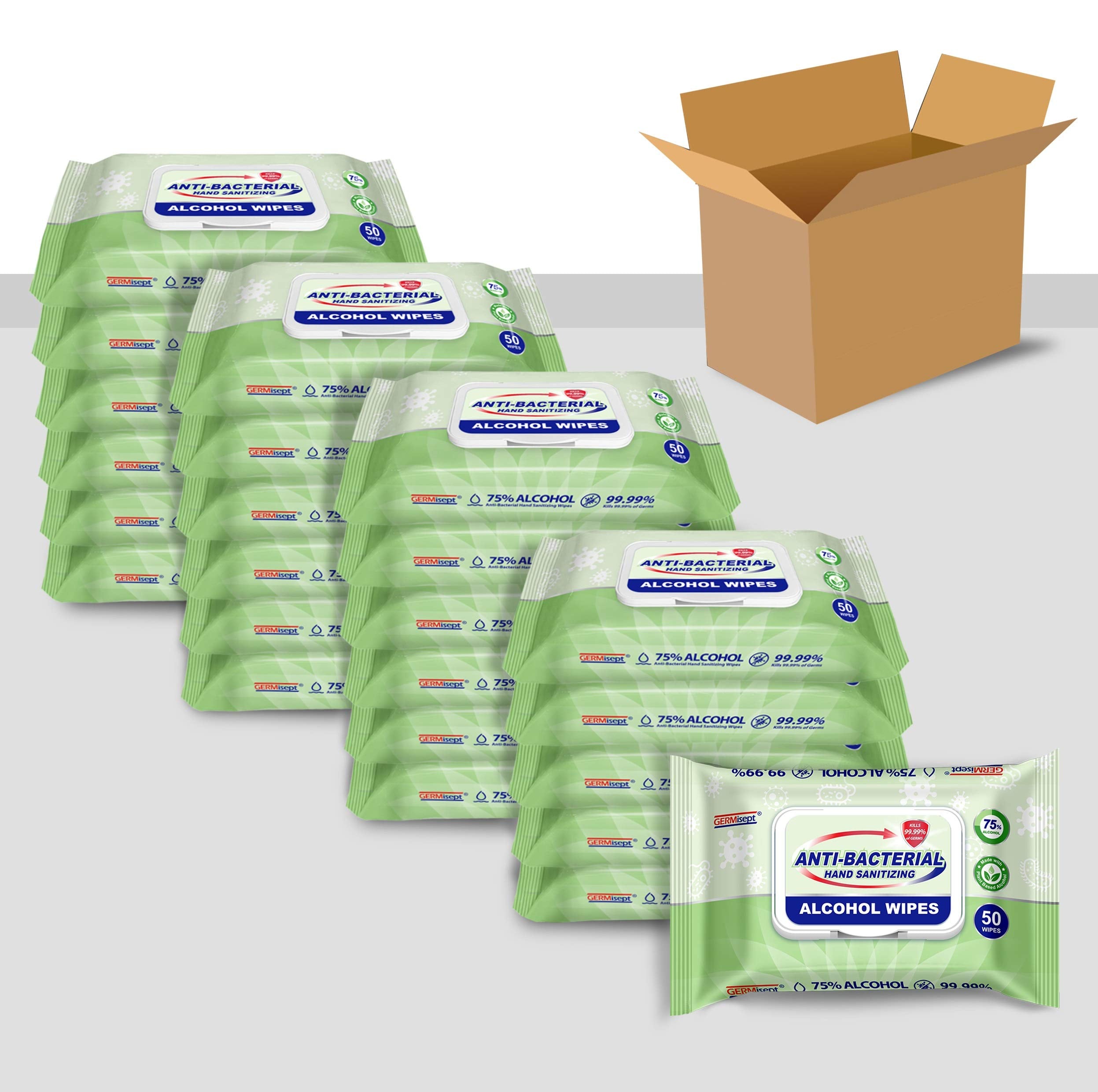 Germisept Hand Sanitizing Wipes - 75% Alcohol

