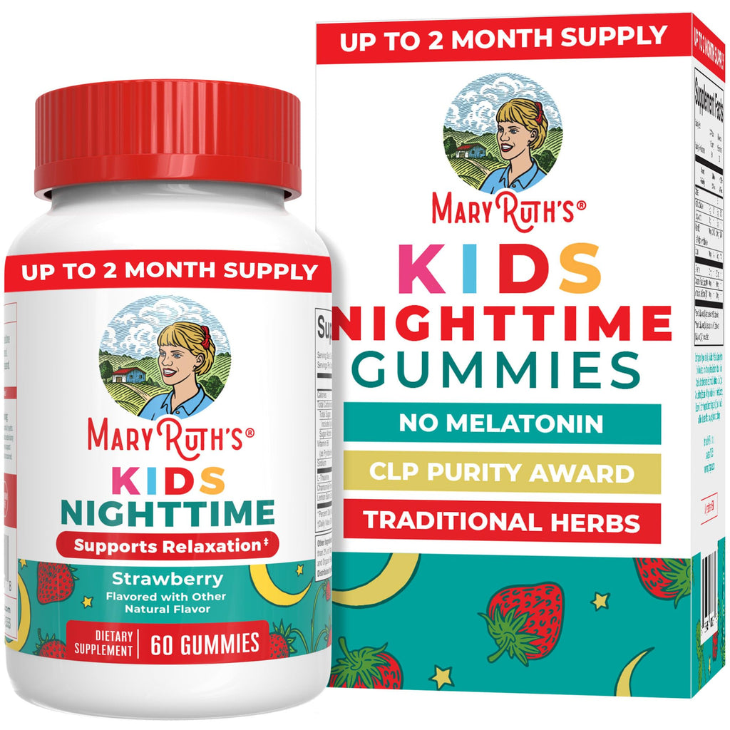 MaryRuth's Nighttime Gummies | Sugar Free L-Theanine Chamomile Lemon Balm

