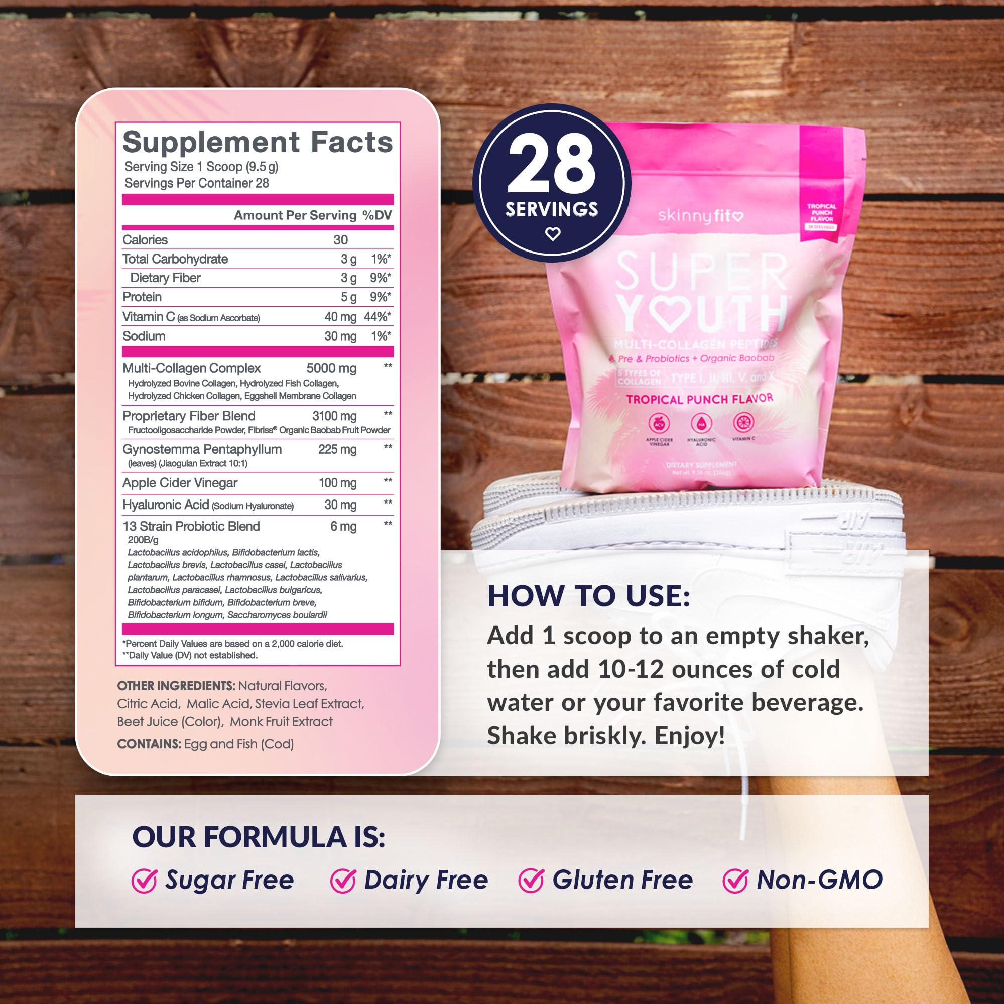SkinnyFit Super Youth Collagen for Women - Multi Collagen Powder

