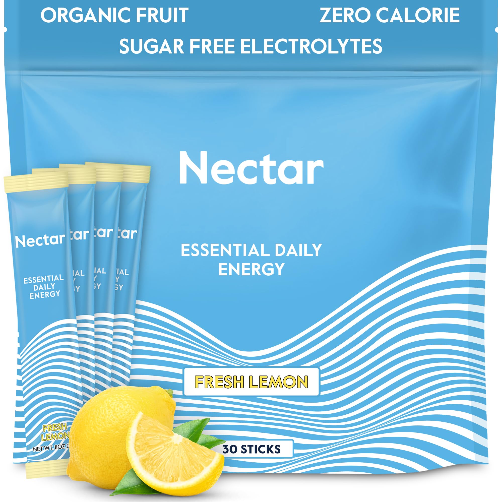 Nectar Organic Caffeine Energy Booster Powder with B12