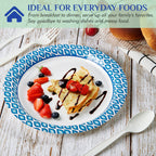 MUCHII 8.375 Inch Disposable Paper Plates - Soak-Proof

