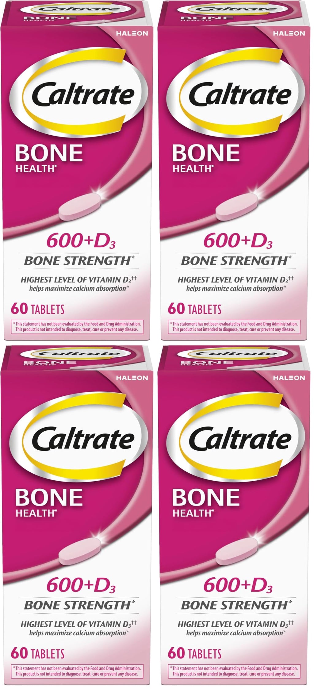 Caltrate 600 Plus D3 Minerals Calcium & Vitamin D Tablets for Bone Health
