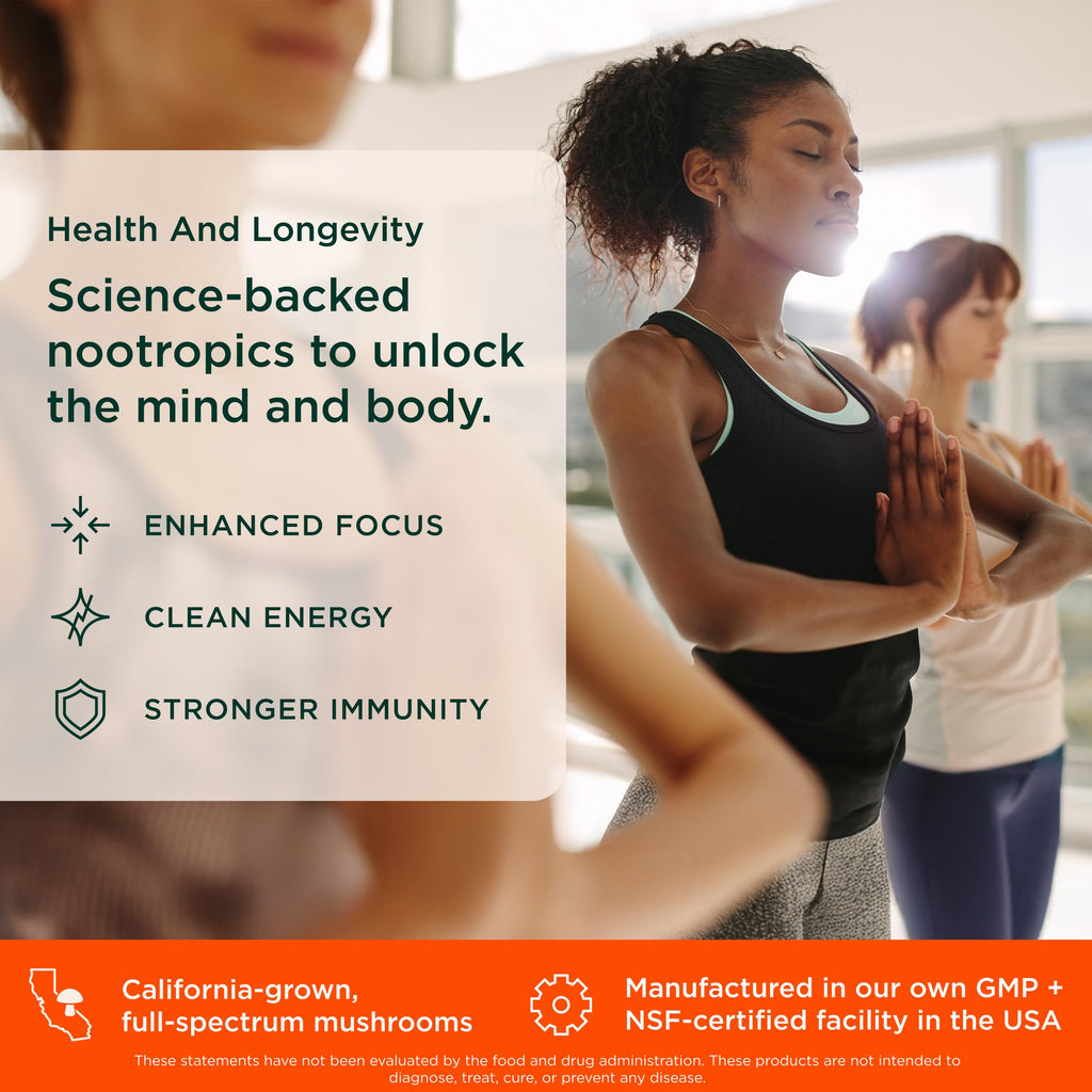 Genius Mushroom Supplement - Brain Nootropic Blend


