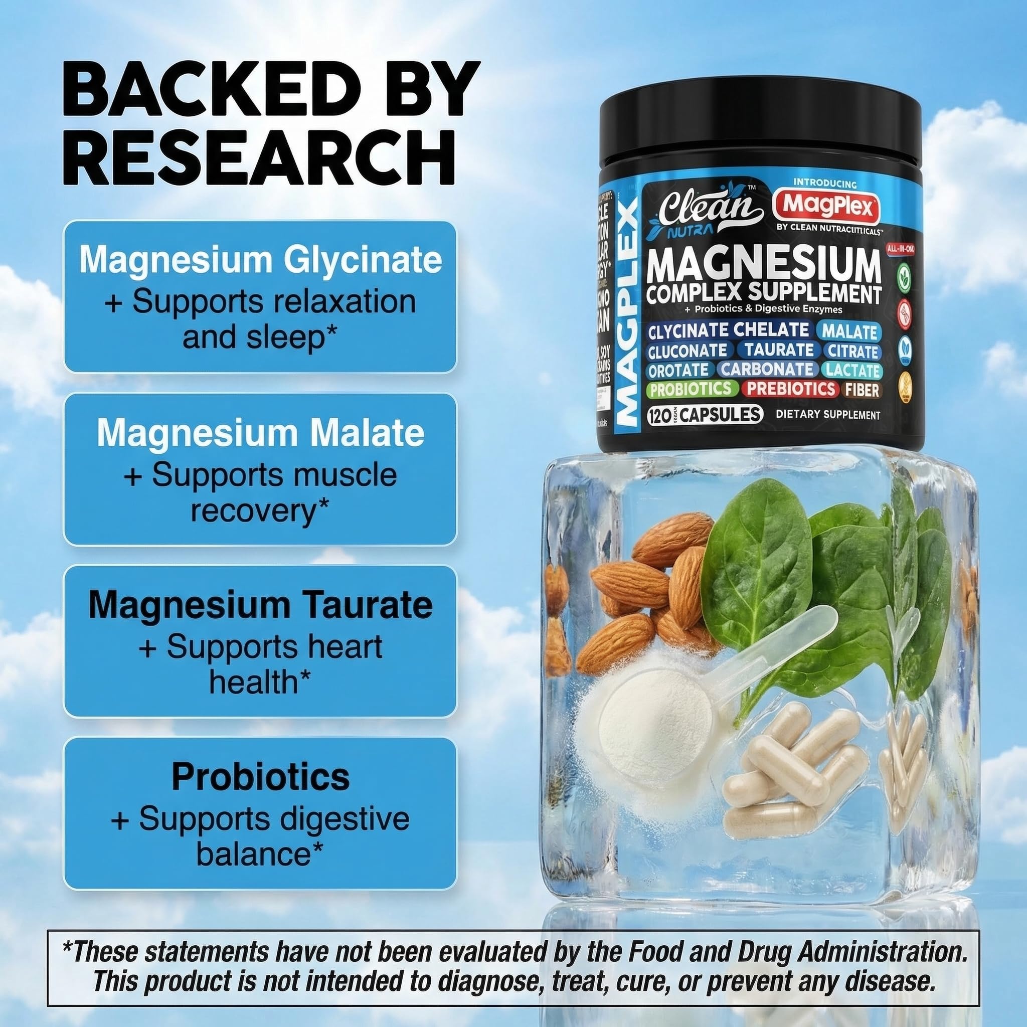 Clean Nutra Magnesium Complex - Magnesium Supplement

