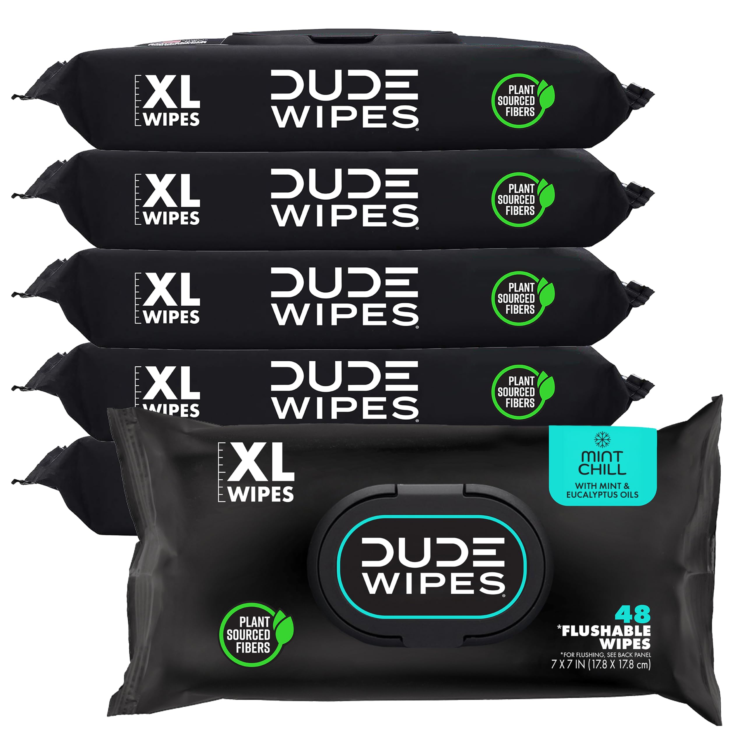 DUDE Wipes Flushable Extra-Large Wet Wipes for Sensitive Skin