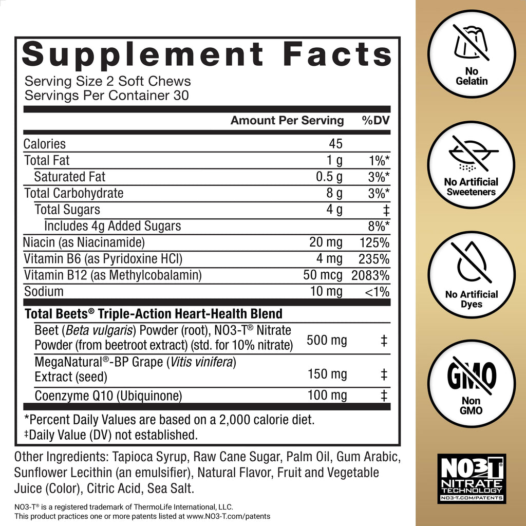 Total Beets Ultimate Heart Health Chews | Force Factor

