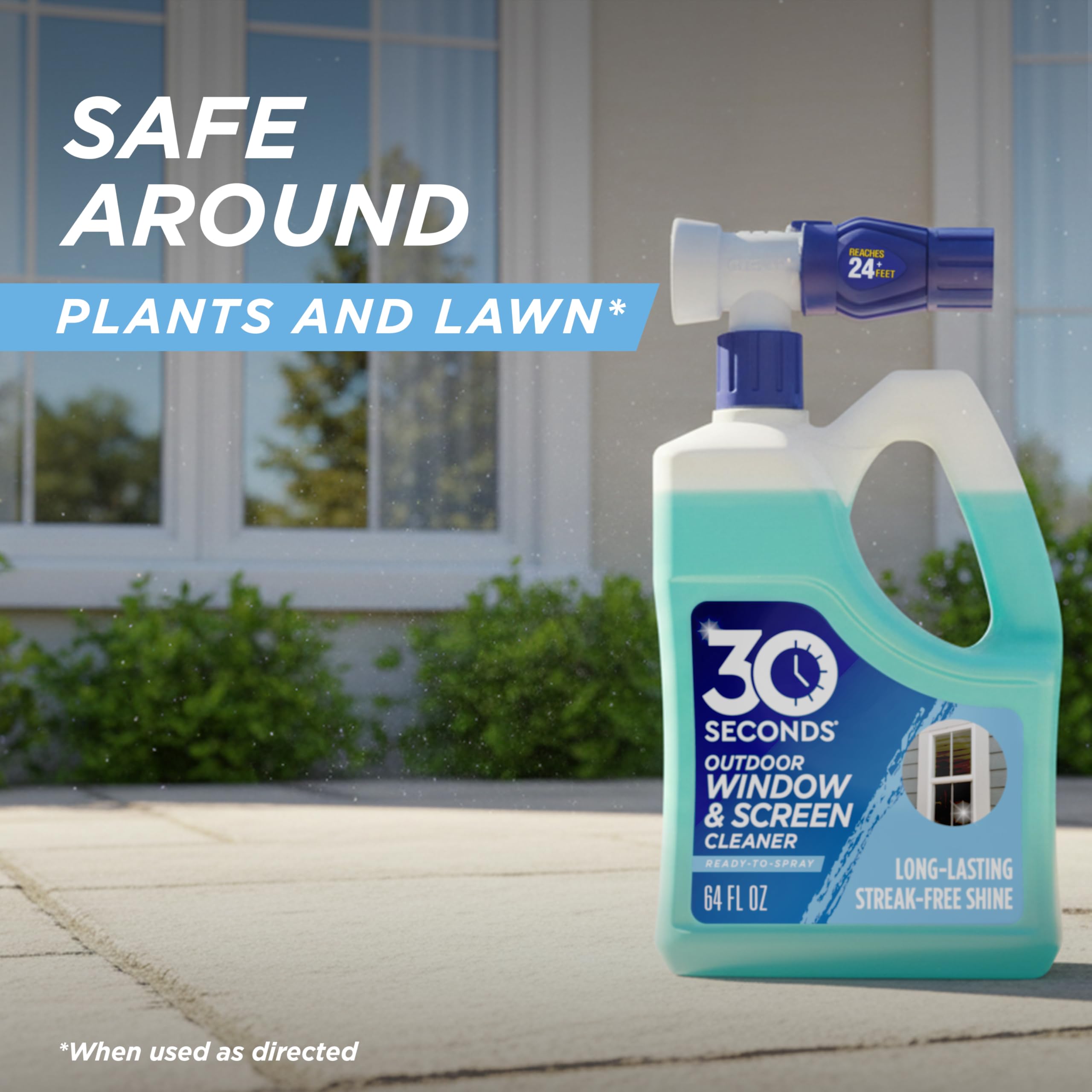 30 SECONDS Outdoor Window & Screen Cleaner - Streak-Free

