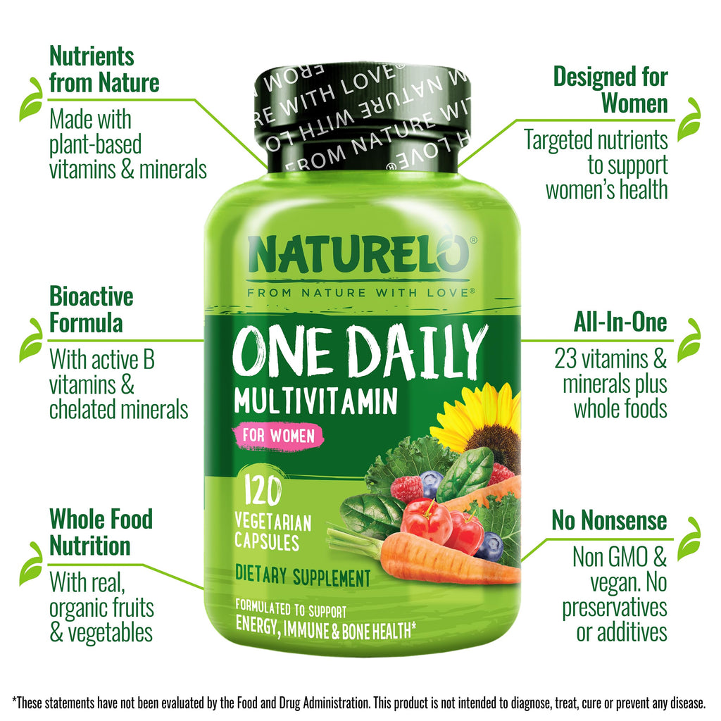 Naturelo Multivitamin for Women – One Daily, Vegan Non-GMO

