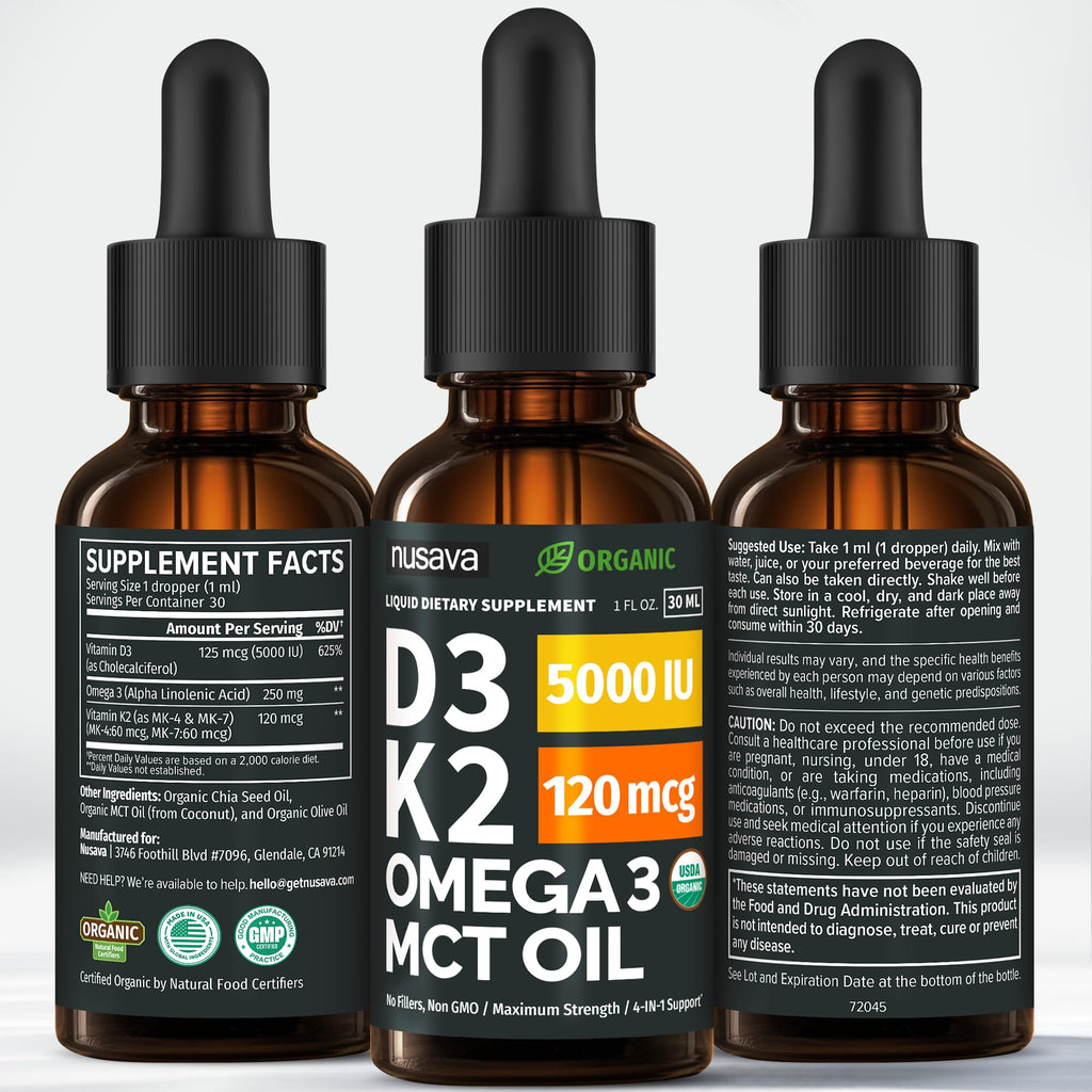 Vitamin D3 K2 Liquid Drops with Omega-3

