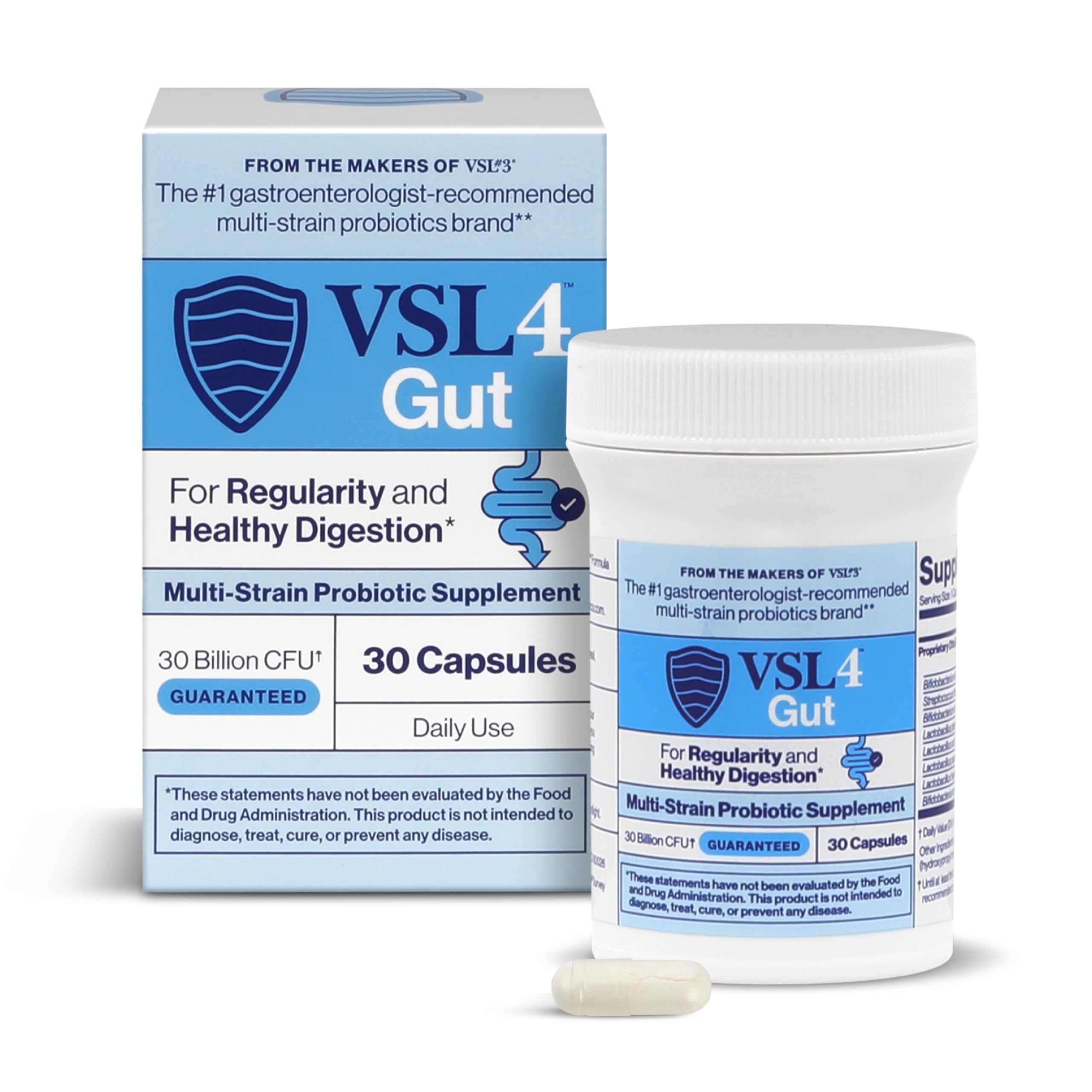 VSL4 Gut Daily Probiotics - Multi-Strain & Shelf-Stable

