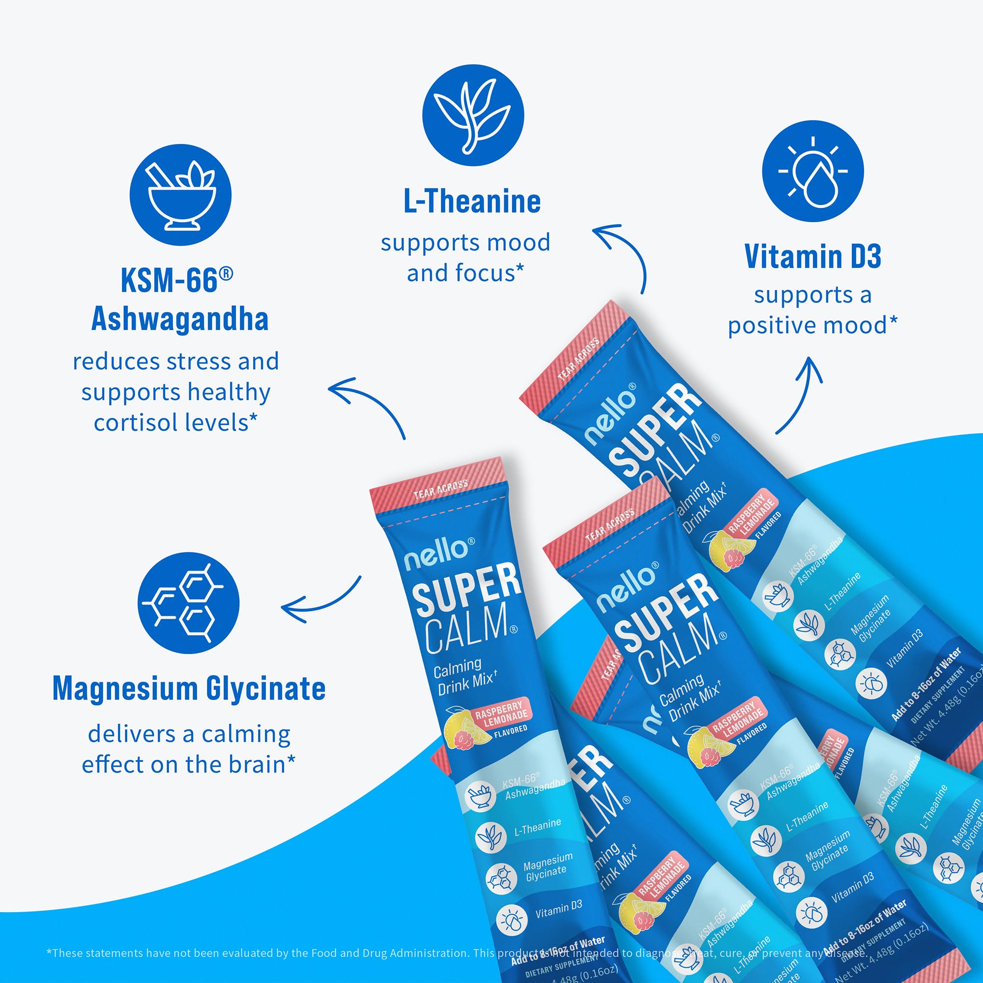 Nello SuperCalm Powdered Drink Mix Adaptogenic Sleep Support

