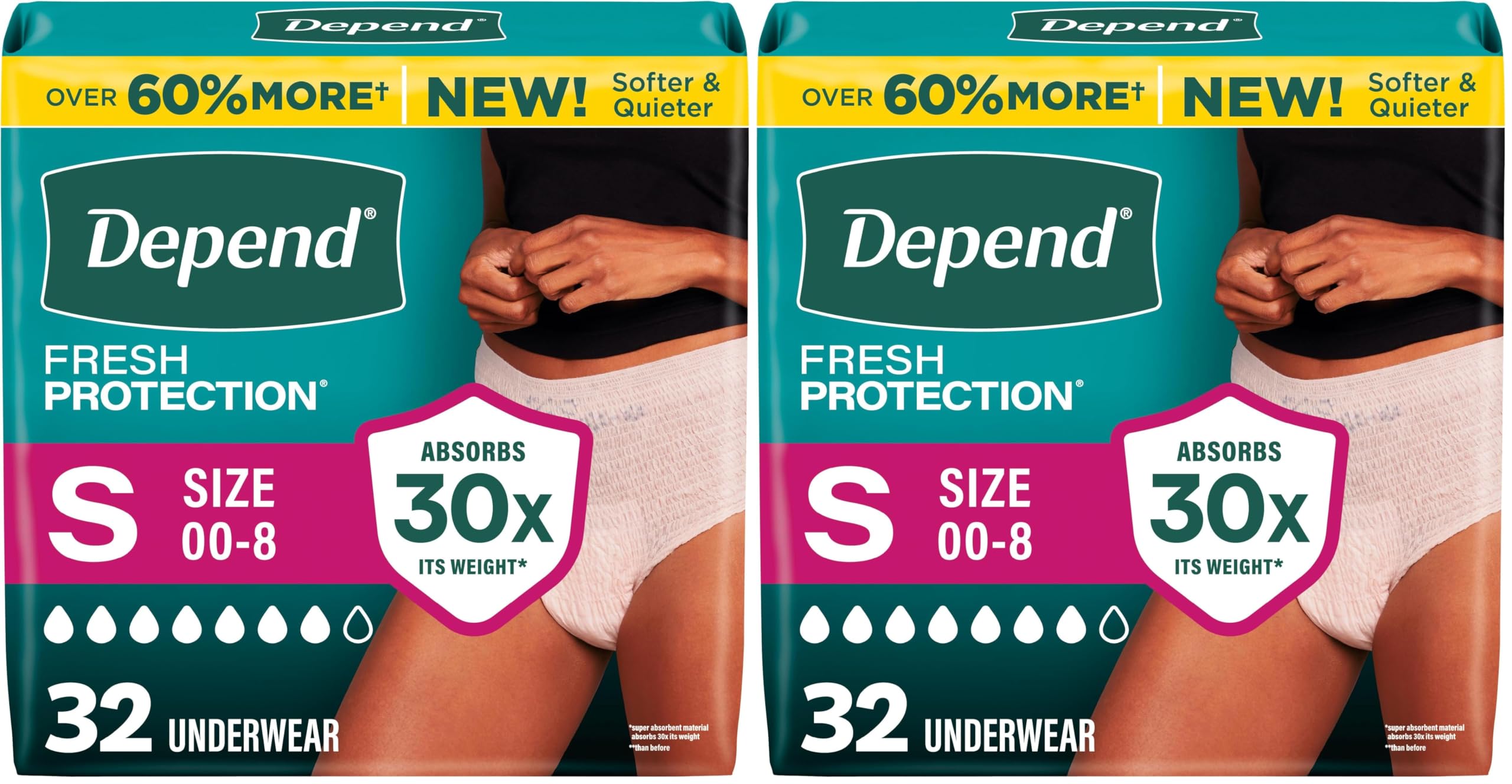 Depend Fresh Protection Women's Incontinence Underwear Maximum Absorbency
