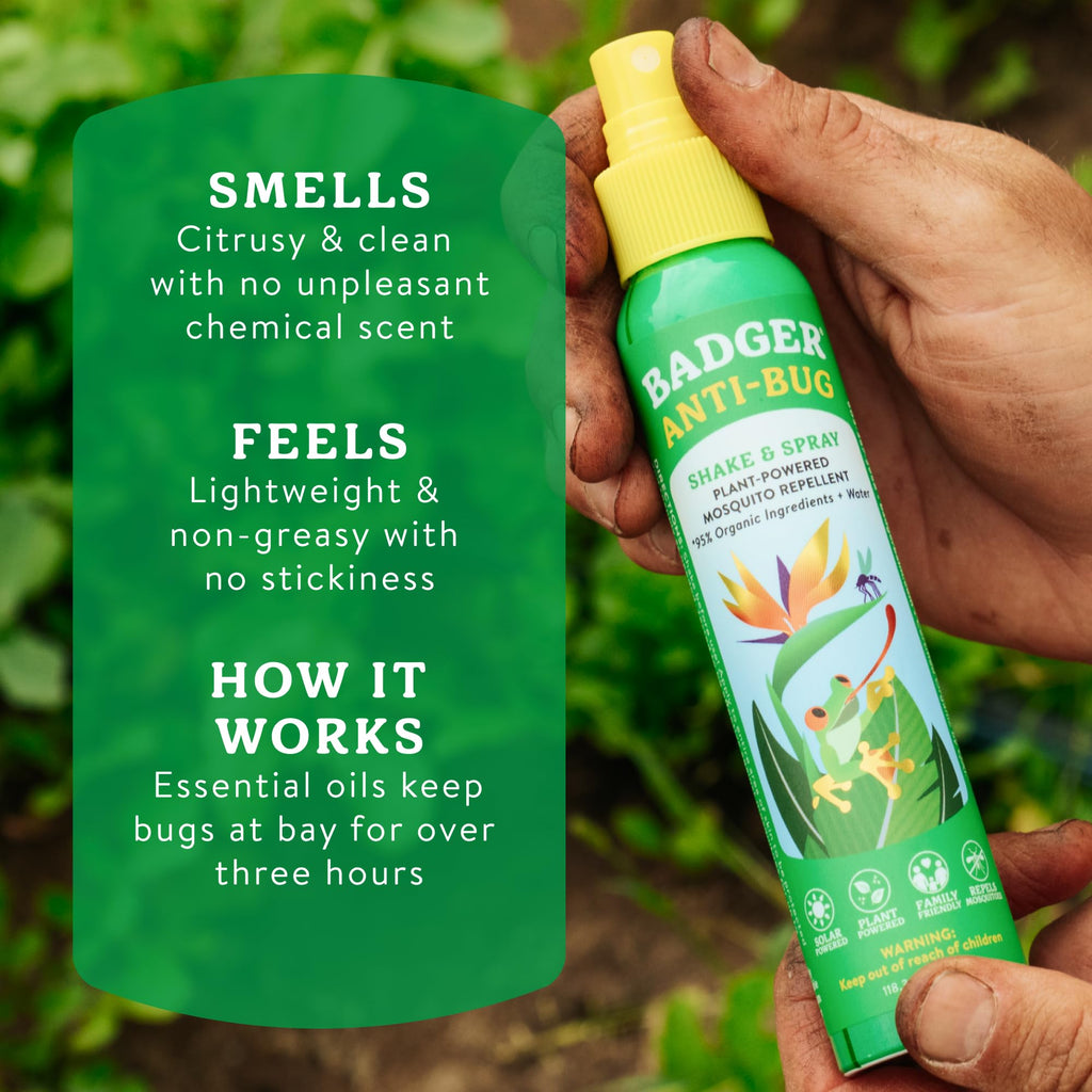 Badger Bug Spray DEET-Free Mosquito Repellent

