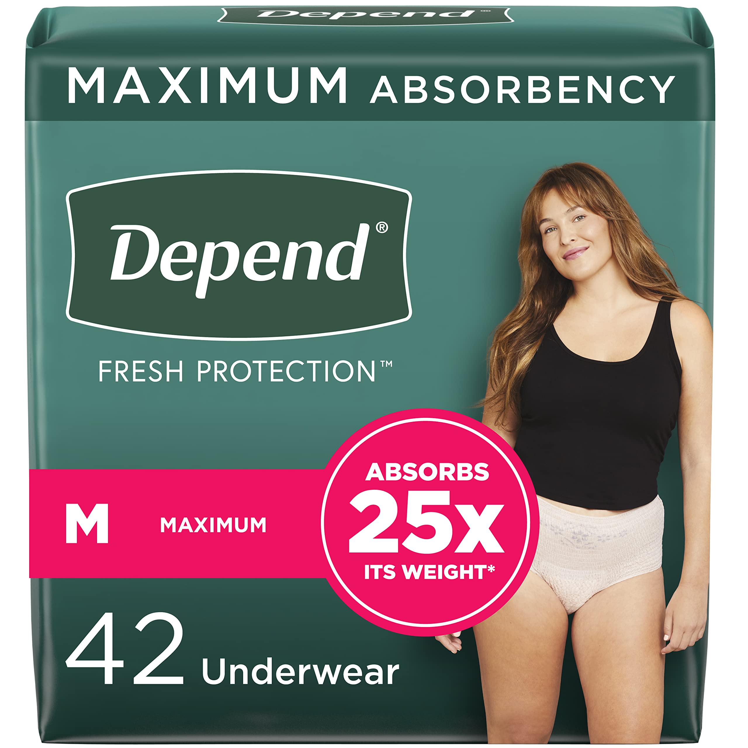 Depend Fresh Protection Women's Incontinence Underwear Maximum Absorbency